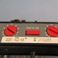 Westinghouse JT3225T Trip Unit Circuit Breaker 600VAC 225A 3Pole JD, HJD or JDC