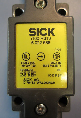 Sick AG Limit Switch I100-R313 6 022 588