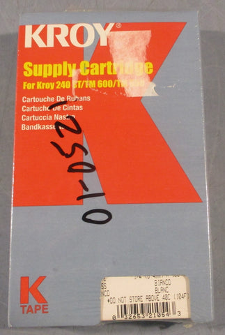 Kroy 2404220 Shrink Tubing Supply 1/4" White For 240 ST/TM 600/TM 650 Sealed