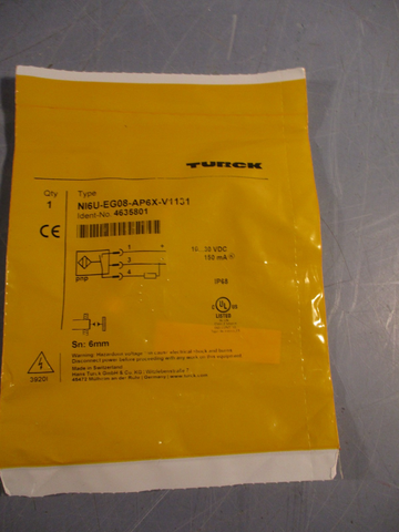 TURCK Inductive Sensor Ident#4635801 10-30 VDC, 150 mA NI6U-EG08-AP6X-V1131