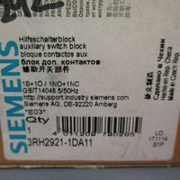 Siemens Auxiliary Switch Block 3RH2921-1DA11 NEW LOT OF SEVEN