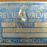 Sperry Vickers TCG5006FVWB11 Relief Valve 105210kg/cm Squared