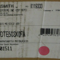 Winsmith 935MDTE503X0FA Speed Reducer 40:1 Ratio 1.85HP 1750RPM 1-3/4" Shaft Dia