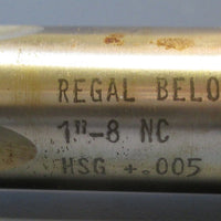 3PACK Regal Beloit 1"  8 NC HSG + .005 USA 3/V0 4 Flute Plug Tap
