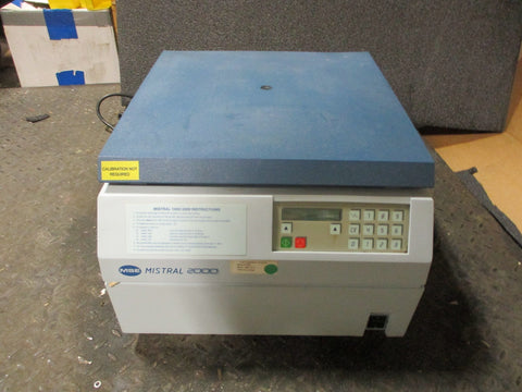 MSE Mistral 2000 Bench Top Centrifuge 600W 120V Turns On Errors For Parts/Repair