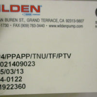 Wilden 040122 Pro Flow Series Double Diaphragm Pump P4/PPAPP/TNU/TF/PTV