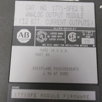 Allen Bradley 1771OFE2 12 BIT. Ser. B  Analog Output Module