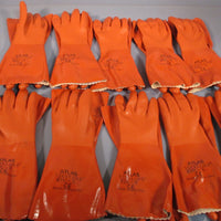 Lot of (10) Atlas Double Dipped Vinyl Oil Chemical Resistant Gloves Small 620S