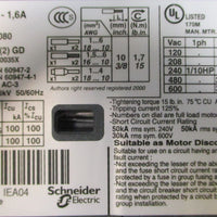 Schneider Electric Telemecanique GV2ME06 Motor Circuit Breaker 034305