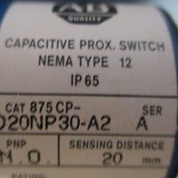 Allen Bradley 875CPD20NP30A2 Ser A Proximity Switch 20mm Sens. Dist. 400mA Max