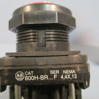 ALLEN BRADLEY RED PUSHBUTTON SWITCH SER. F 800HBR