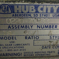 Hub City 022076833 Speed Reducer 60:1 Ratio  5/8" Bore 3/4" Shaft Dia