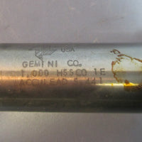 Brubaker 1" HSS CO 1E 6FL Acculead 5.441 Professional CNC Resharpened End Mill