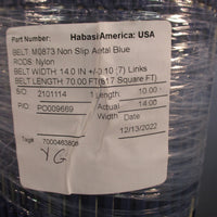 HABASIT Belt M0873 Non Slip Acetal Blue Rods Nylon Tag# 7000463808