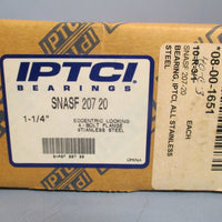IPTCI Bearing 4Bolt Flange Bearing Stainless Steel 11/4" SNASF 207 20