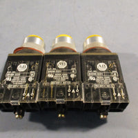 AllenBradley Yellow Push Button 300VAC, 720VA Break 110300V Series B 800MXD1