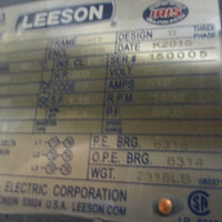 Leeson 350HP Motor G151518.60 N447T17DB 1785RPM 15MFG 33/8" Shaft Dia 350 HP