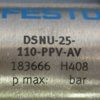 Festo SLE25110KFAGCVCH Linear Drive 150092 10 bar Max DSNU25110PPVAV