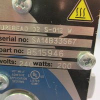 NORDSON Surebead Hot Melt Gun 8515946 02 S012 W SA14B33567