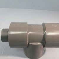 NIBCO SCH80 PVC 2.0" NPT, STRAIGHT TEE, EJECTOR 20 TO 250PSI 140 DEG 1070376