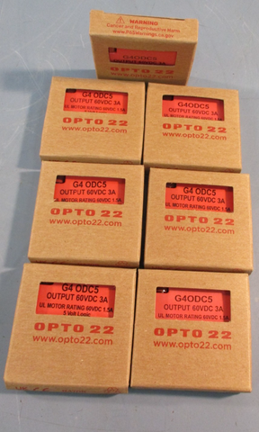 LOT OF (7) OPTO 22 G4ODC5 Digital Output Module DC Output 60VDC 3A 5 Volt Logic