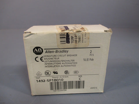 AllenBradley Miniature Circuit Breakers X2 Ser. C 1492SP1B010