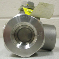 Apollo 7660427A 3Way Ball Valve CF8M Body 316SS Stem and Ball