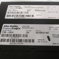 ALLEN BRADLEY CONTROLOGIX PROCESSOR CPU W/ KEY LOGIX 5555 SER. A 1756L55