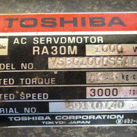 Toshiba RA30M AC Servo Motor VSB01000SSAA 1000 W, 3000 RPM Rusty NOS