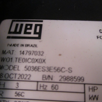 WEG Motor 5018ES3E56CS w/Boston Gear Reducer 4:1 Ratio, HMF14KB6B5/F05004