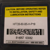 Boston Gear HF72660B5HP19 Gear Reducer 60:1 Ratio 0.89 HP 1385 Lb/In
