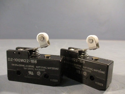 Lot of (2) Omron Limit Switch DZ10GW221B6