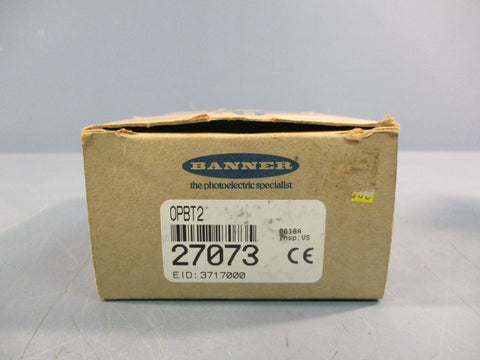 BANNER ENGINEERING OPBT2 POWER BLOCK SENSOR HEAD 27073 10-30VDC, 100mA