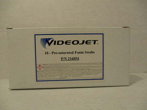 VideoJet 10- Pre-Saturated Foam Swabs 216054 NEW LOT OF FOUR BOXES