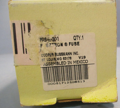 Cooper Bussmann FRS-R-300 Time-Delay Fuse Fusetron 600VAC 300VDC 300A Class RK5