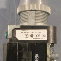 Allen Bradley 800T16HG17KB6AX Ser U 30mm Selector Switch 800T PB 120V 0.9/1.6W