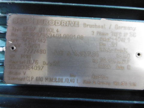 Sew Eurodrive SF47DT90L4 3 Phase 1720/142 RPM 60HZ