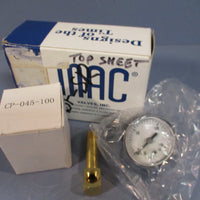 MAC Valve Pressure Gauge With Extension, 0160PSI, 1/8" NPT N8201601