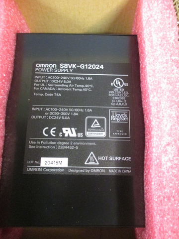 OMRON POWER SUPPLY 10 to 24VAC S8VK-G12024