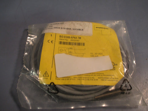 Turck Inductive Prox Sensor ,8mm Cylindrical Barrel,2mm Range BI2EG08AP6X 7M