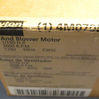 Dayton 4M070D Fan and Blower Motor 1/150HP 3000RPM 120V 60Hz 3/16" Shaft Dia