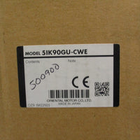 ORIENTAL MOTOR 5IK90GUCWE INDUCTION MOTOR, 1PH, 220/230V, 5/60Hz