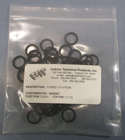 (Lot of 60) Calkins Technical Products Inc. V-113 O-Ring 113 Viton 3/4"OD