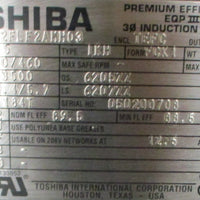 Toshiba B0052FLF2AMH03 Induction Motor 3 PH 5HP 3500RPM 11/8" Shaft Dia NOS