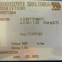 Sew Eurodrive RF17DRS71M4 Gearmotor 16.99:1 Ratio 0.75HP 1690/99RPM 20mm Shaft D