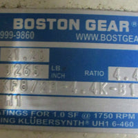 Boston Gear BKF872B4.4KB11SM1 Helical Inline Speed Reducer 15/8" Shaft Dia