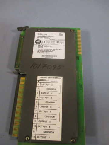 AllenBradley Selectable Contact Output Module 1771OW
