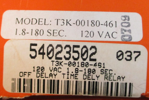 National Controls Corporation T3K180461 Solid State Timer 1.8180Sec 120VAC