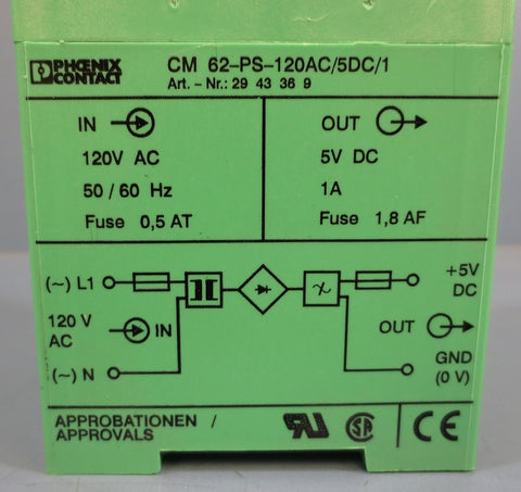 Phoenix Contact Power Supply: CM-PS-120AC/5DC/1