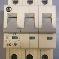 Allen Bradley 1492SP3C150 Ser C Circuit Breaker 15A 480Y/277V